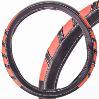 Оплетка SKYWAY Combo-2 S (350-370мм) Черно/Красная экокожа спорт ECO